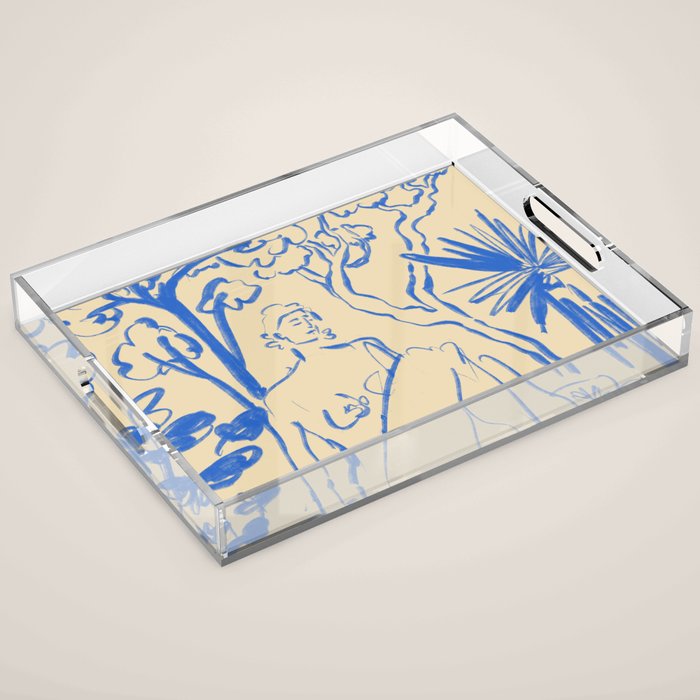 MYSTICAL FOREST BLUE Acrylic Tray Gallery Image 1