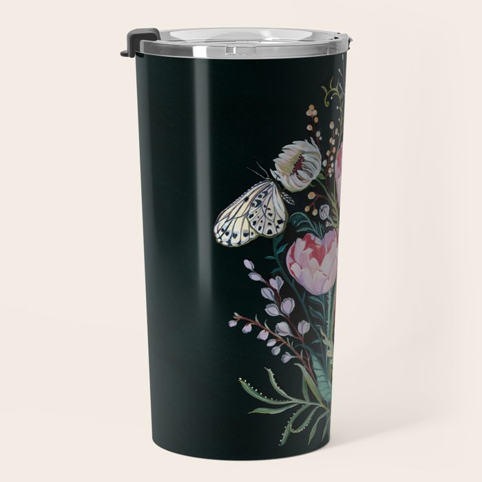 Butterfly Floral Bouquet Travel Mug Gallery Image 3