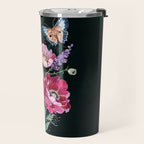 Butterfly Floral Bouquet Travel Mug Gallery Image 2
