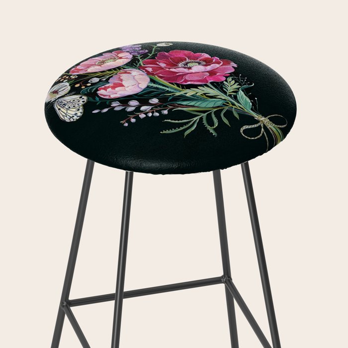 Butterfly Floral Bouquet Stool Gallery Image 2
