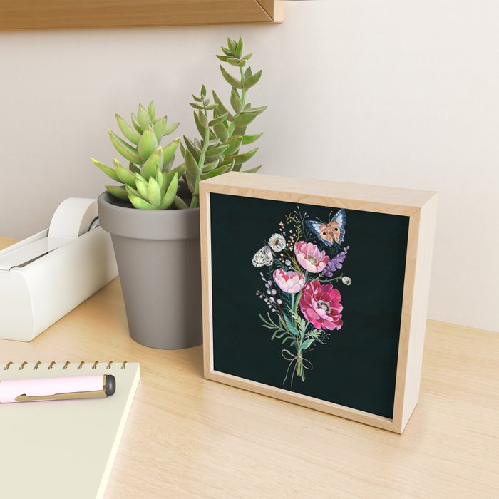 Butterfly Floral Bouquet Mini Art Print Gallery Image 2