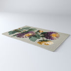 Birthflower Gift Aster Flower Art Floral Print Japanese Wall Art Poster Birthday Painting for her Rug Gallery Image 3