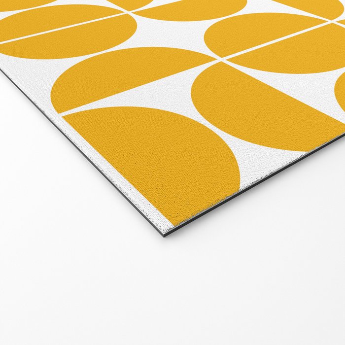 Mid Century Modern Geometric 04 Yellow Welcome Mat Gallery Image 2