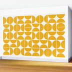 Mid Century Modern Geometric 04 Yellow Wall Mural Gallery Image 2