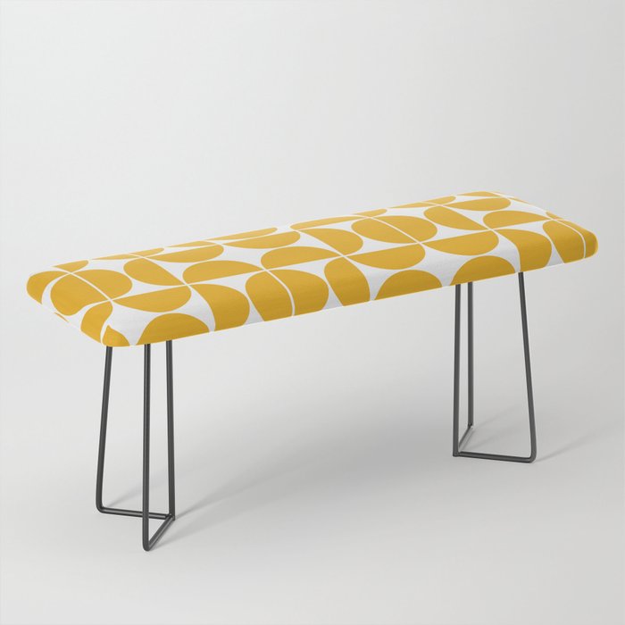 Mid Century Modern Geometric 04 Yellow Bench Gallery Image 1