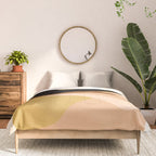 Desert Nights, Modern Bohemian Travel Sand Dunes, Eclectic Moon Stars Vintage Arc, Pastel Building Nature Landscape  Comforter Gallery Image 3