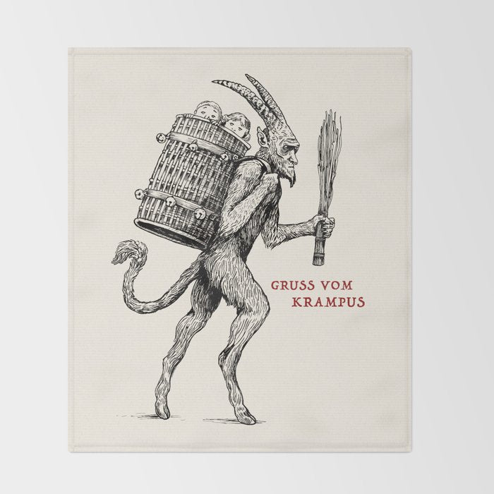 Gruss vom Krampus Throw Blanket Gallery Image 2