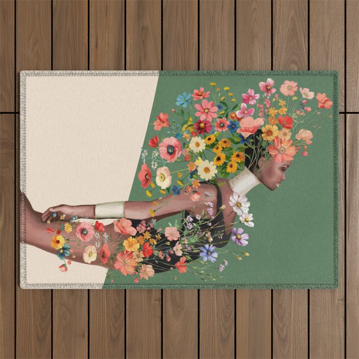 A Soul in Bloom Outdoor Rug Gallery Image 1