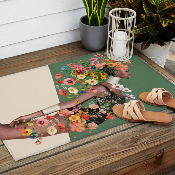 A Soul in Bloom Outdoor Rug Gallery Image 2
