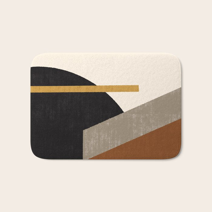 Geometric Compo 1 Filet - terra Bath Mat Gallery Image 1