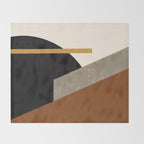 Geometric Compo 1 Filet - terra Throw Blanket Gallery Image 2