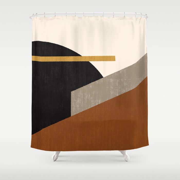 Geometric Compo 1 Filet - terra Shower Curtain Gallery Image 1