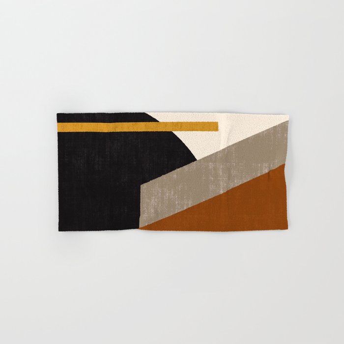 Geometric Compo 1 Filet - terra Bath Towel Gallery Image 1