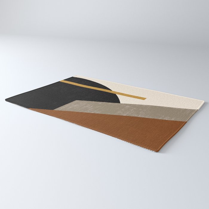 Geometric Compo 1 Filet - terra Rug Gallery Image 3