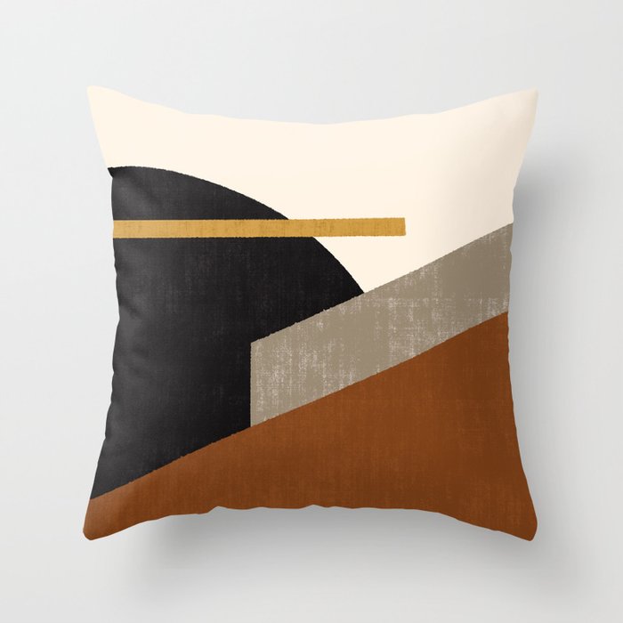 Geometric Compo 1 Filet - terra Throw Pillow Gallery Image 6