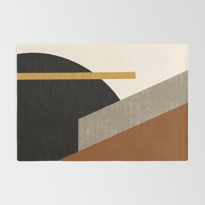 Geometric Compo 1 Filet - terra Rug Gallery Image 2