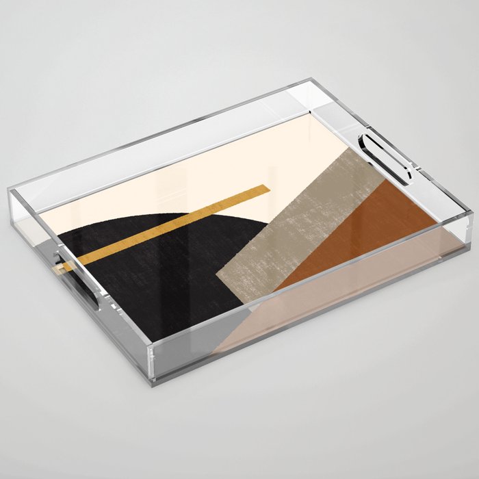 Geometric Compo 1 Filet - terra Acrylic Tray Gallery Image 1