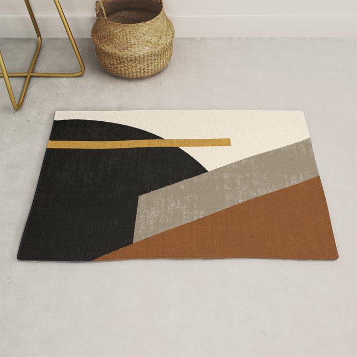 Geometric Compo 1 Filet - terra Rug Gallery Image 1