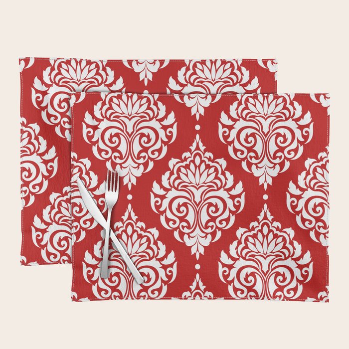 Red Damask Placemat Gallery Image 1