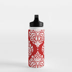 Red Damask Water Bottle Gallery Image 3