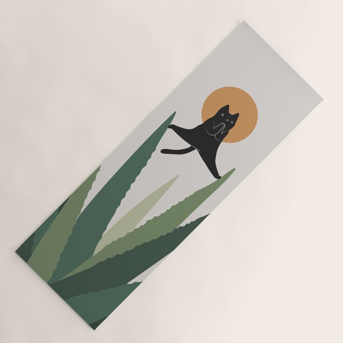 Cat and Plant 43: Nameowste Yoga Mat Gallery Image 1