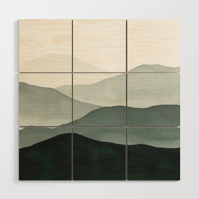 Green Mountains Wood Wall Art Gallery Image 1