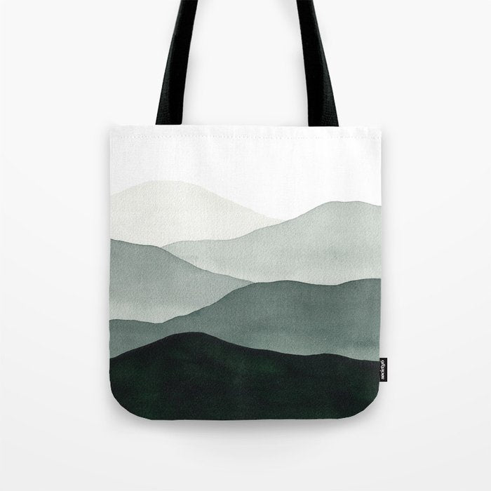Green Mountains Tote Bag Gallery Image 1