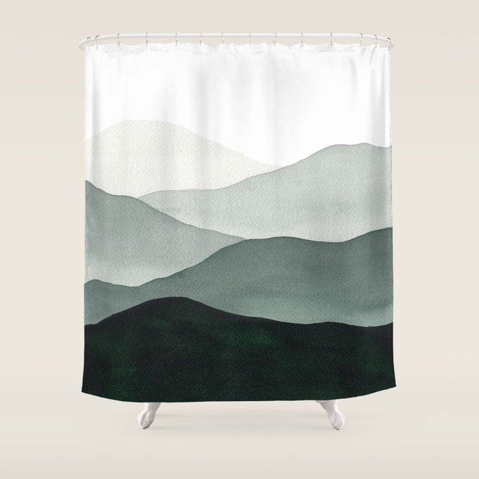 Green Mountains Shower Curtain Gallery Image 1