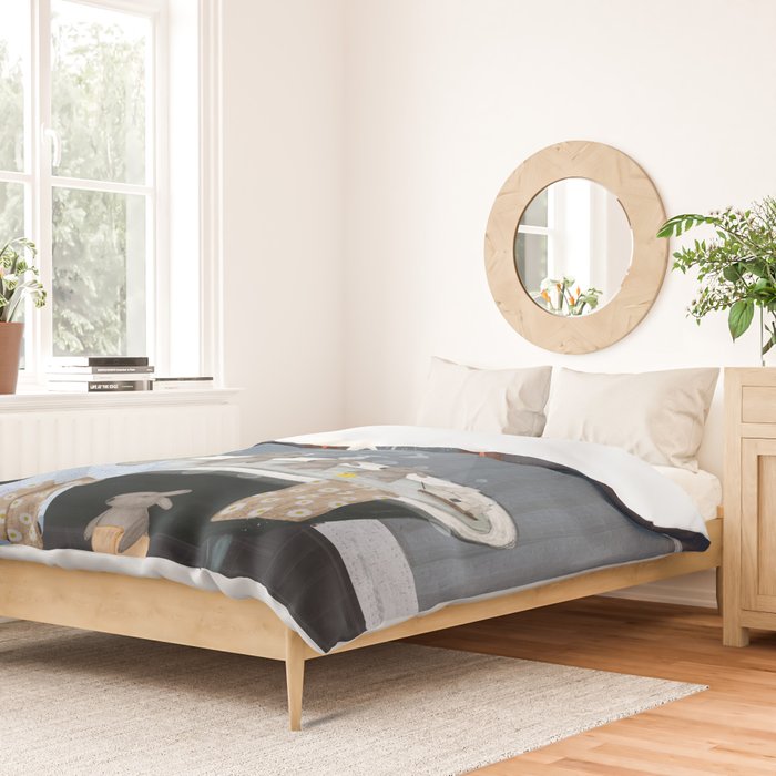 bunny bath time Duvet Cover Gallery Image 2