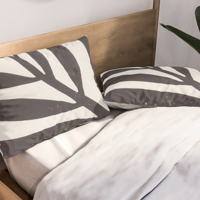 Linocut Branch #2 Pillow Sham Gallery Image 2