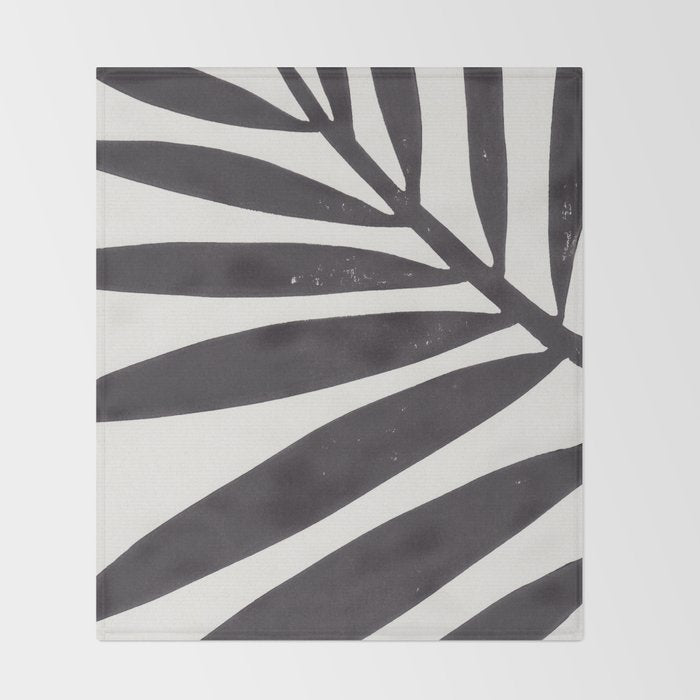 Linocut Branch #2 Throw Blanket Gallery Image 2