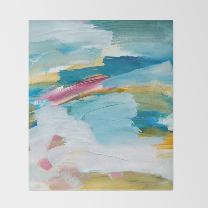 Abstract Oil Painting No. 55 Throw Blanket Gallery Image 2
