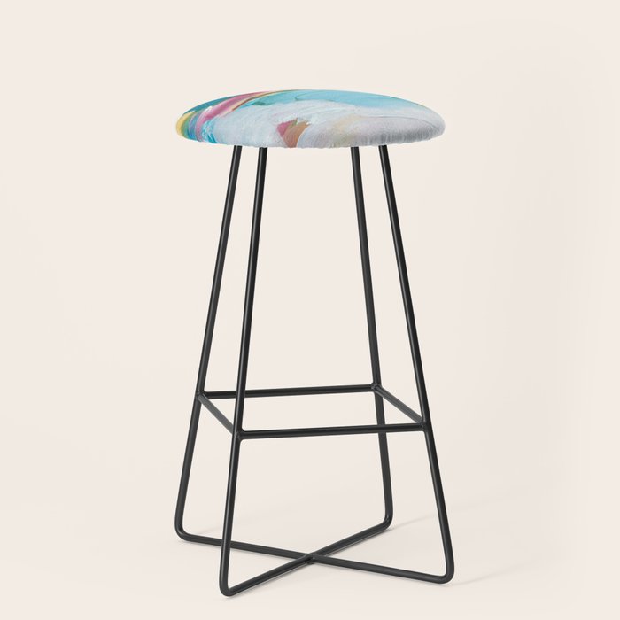Abstract Oil Painting No. 55 Stool Gallery Image 1