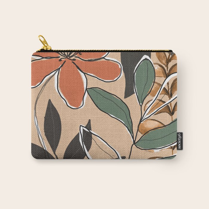 Elegant Botanical Line Art 2 Carry All Pouch Gallery Image 1