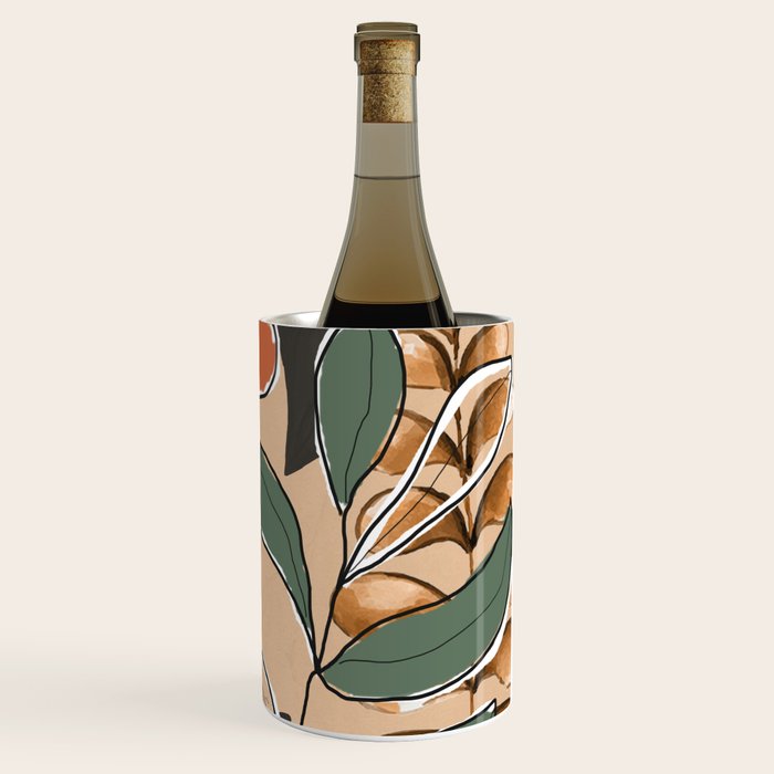 Elegant Botanical Line Art 2 Wine Chiller Gallery Image 3