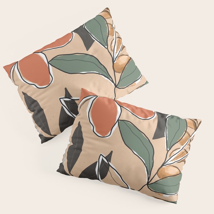 Elegant Botanical Line Art 2 Pillow Sham Gallery Image 3