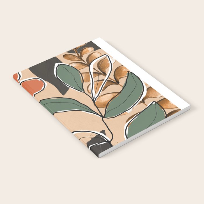 Elegant Botanical Line Art 2 Notebook Gallery Image 1