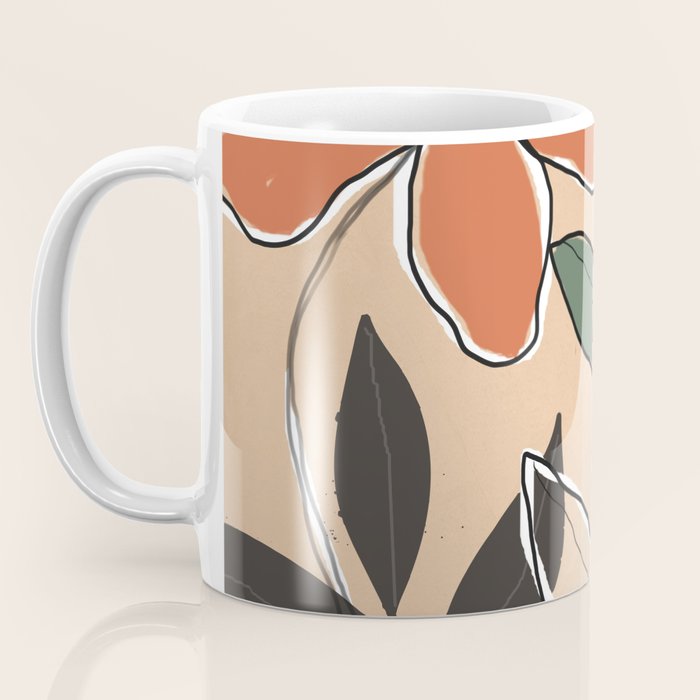 Elegant Botanical Line Art 2 Coffee Mug Gallery Image 3