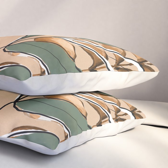 Elegant Botanical Line Art 2 Pillow Sham Gallery Image 3