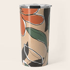 Elegant Botanical Line Art 2 Travel Mug Gallery Image 1