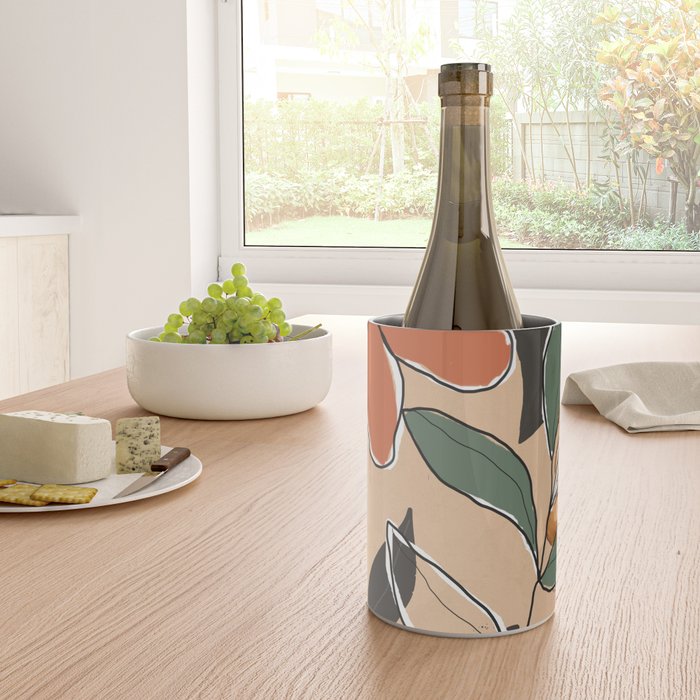 Elegant Botanical Line Art 2 Wine Chiller Gallery Image 4