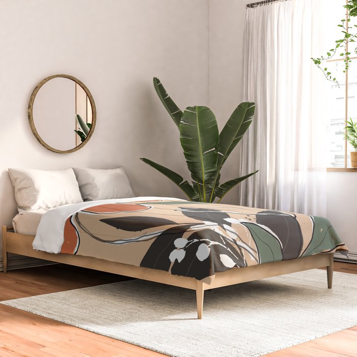 Elegant Botanical Line Art 2 Comforter Gallery Image 2