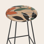 Elegant Botanical Line Art 2 Stool Gallery Image 2