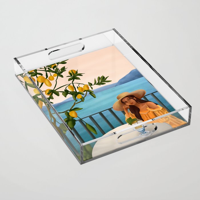Golden Hour Serenity Acrylic Tray Gallery Image 1