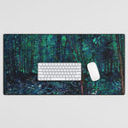 Vincent Van Gogh Trees & Underwood Teal Green Desk Mat Gallery Image 1