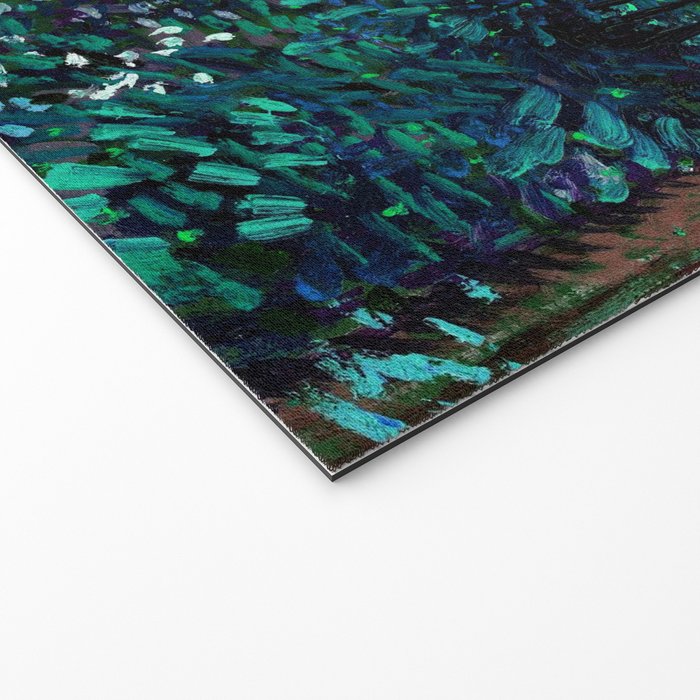 Vincent Van Gogh Trees & Underwood Teal Green Welcome Mat Gallery Image 2