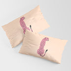 The Stare: Peach Cheetah Edition Pillow Sham Gallery Image 4