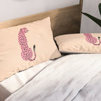 The Stare: Peach Cheetah Edition Pillow Sham Gallery Image 2