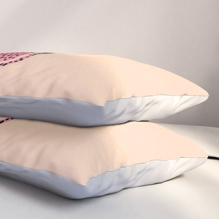 The Stare: Peach Cheetah Edition Pillow Sham Gallery Image 3