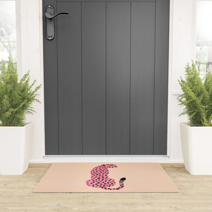 The Stare: Peach Cheetah Edition Welcome Mat Gallery Image 3